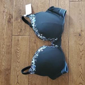 New NWT Cacique Black Bra 40DD Boost Plunge